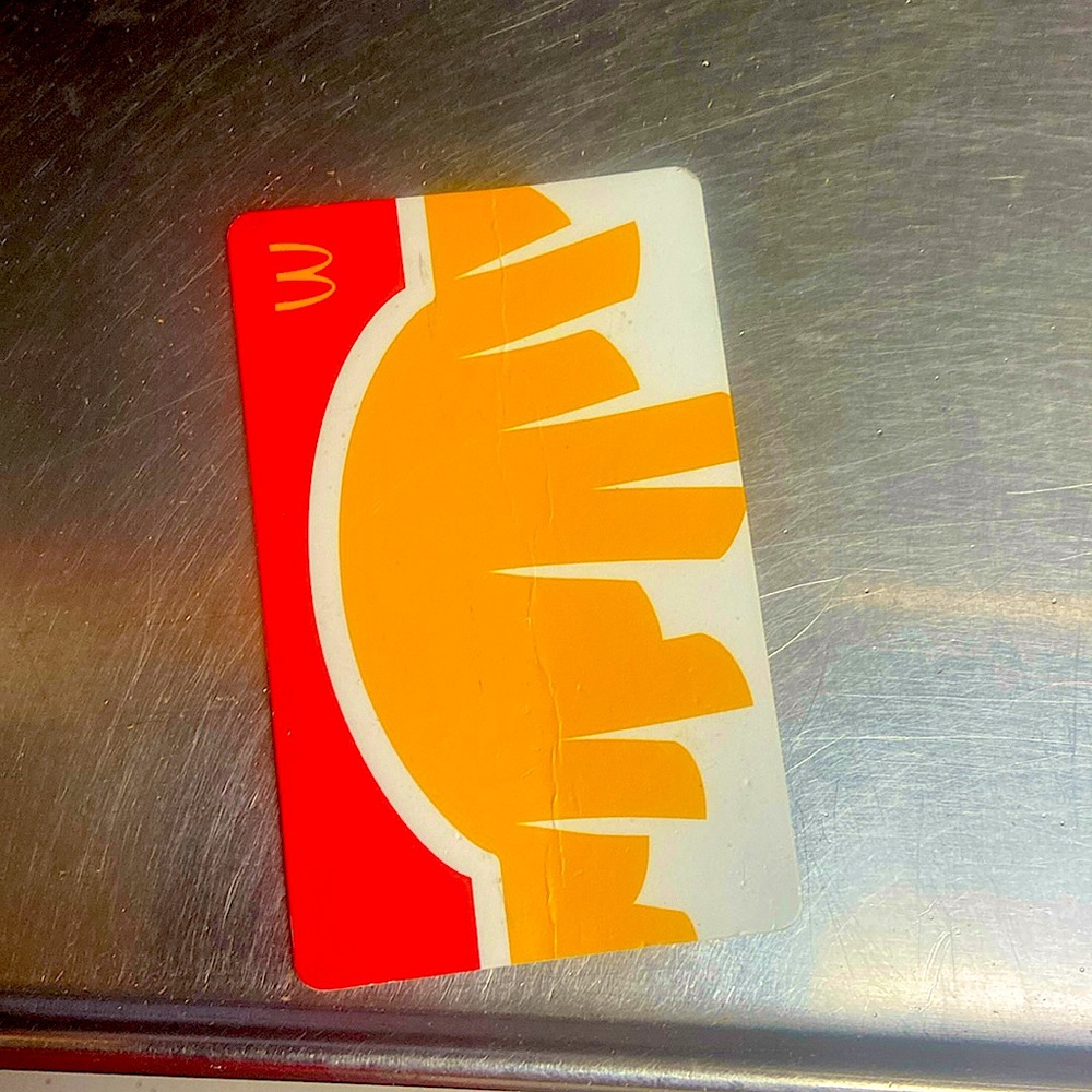 Empty McDonald’s gift card